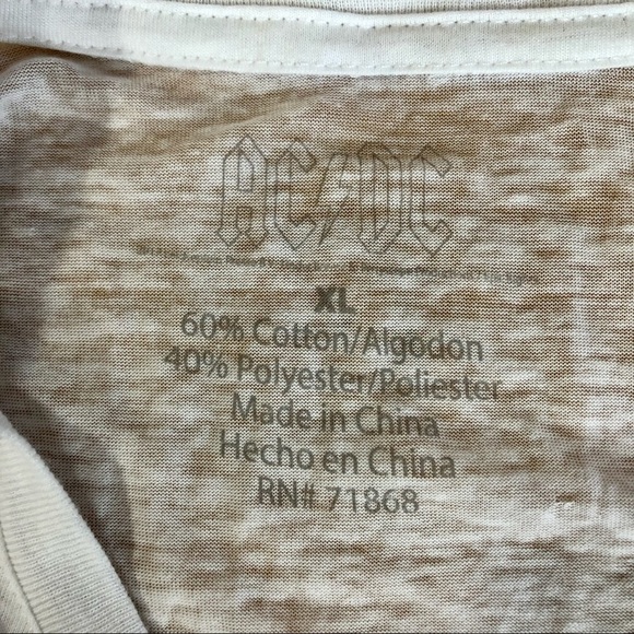 AC/DC sheer white band tee t-shirt women’s XL - Picture 6 of 7